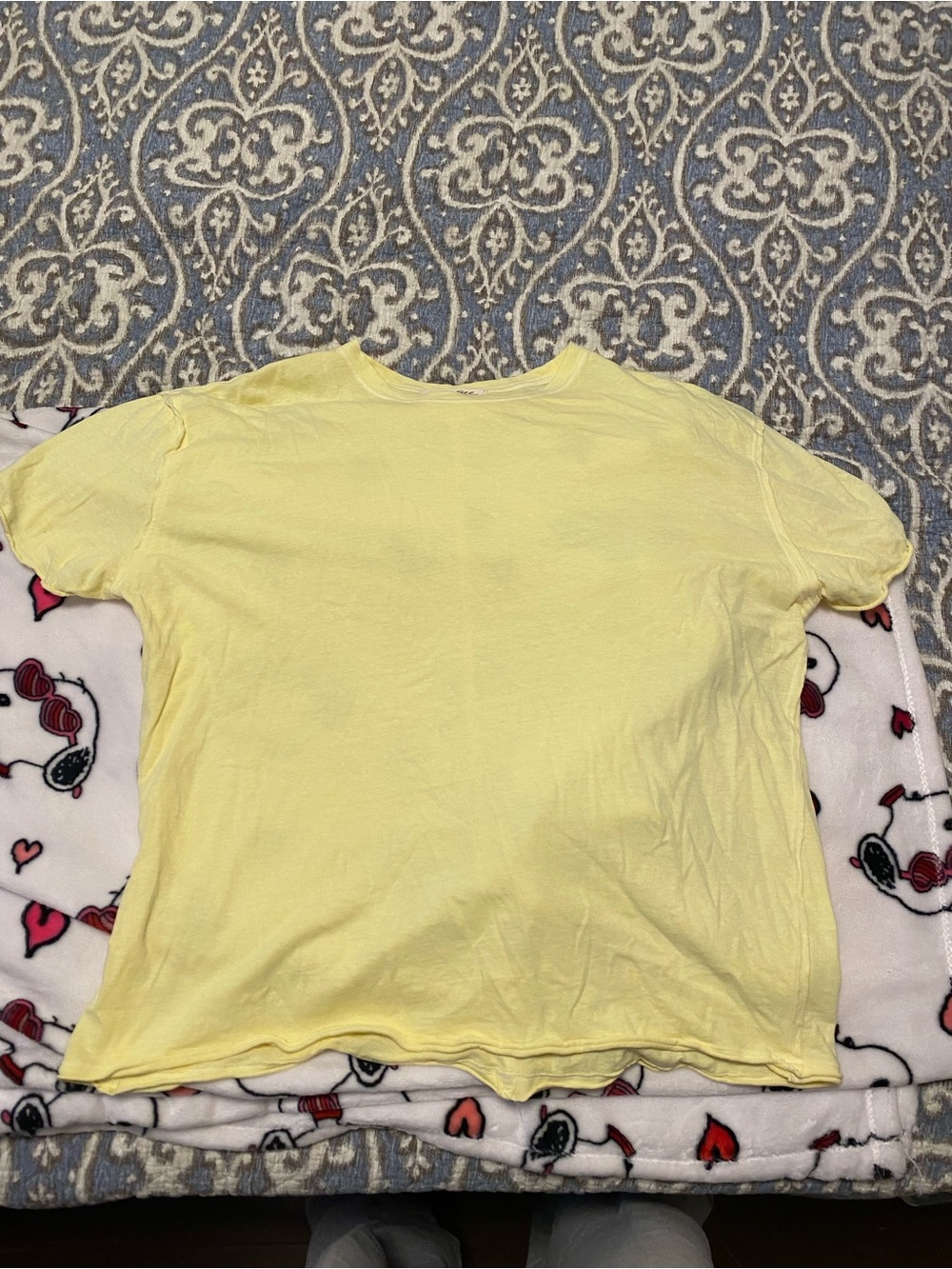 We The Free Pale Yellow Short Sleeve Tee